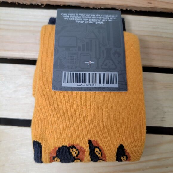 INQ's Crew Octopus Socks - Navy & Orange - NEW - Picture 2 of 2